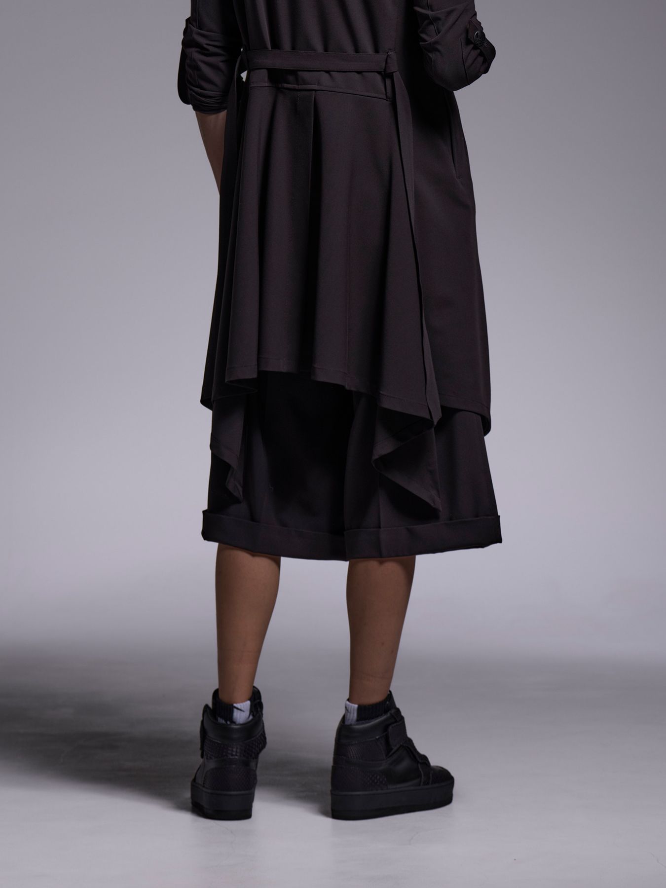 【予約品 1月4日(日) 締切】3/4 Wide Slacks / 七部丈 ワイドスラックス / ブラック