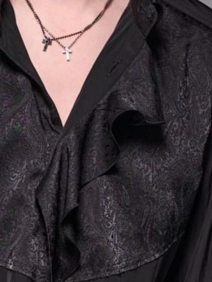 《予約品》 I様専用 SingleFrillShirt / フリルシャツ / ブラック