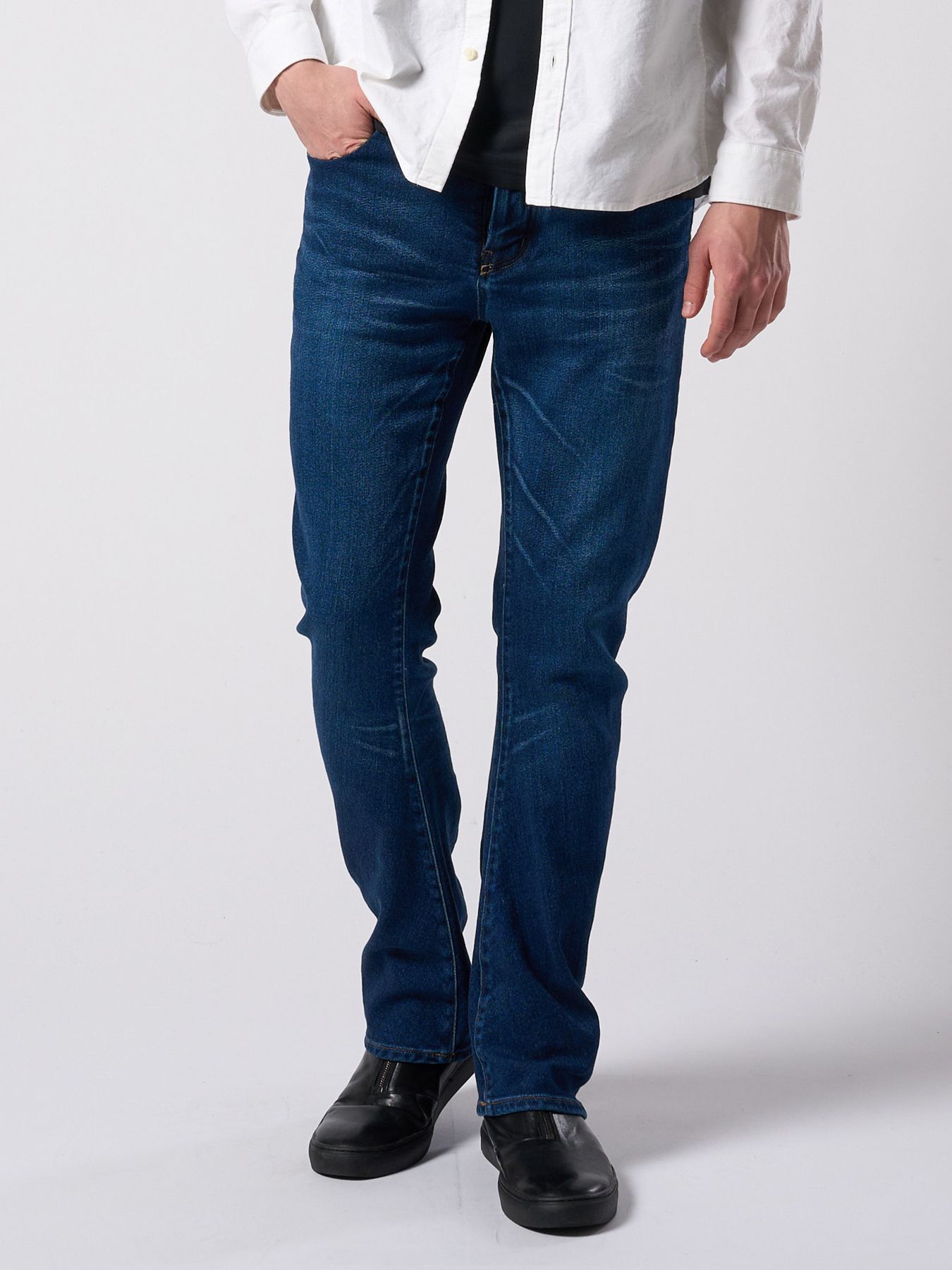 【予約品 4月19日(日) 18時締切】denim jersey 3D banana flare pants / デニムジャージー 3D バナナフレアパンツ / インディゴユーズド