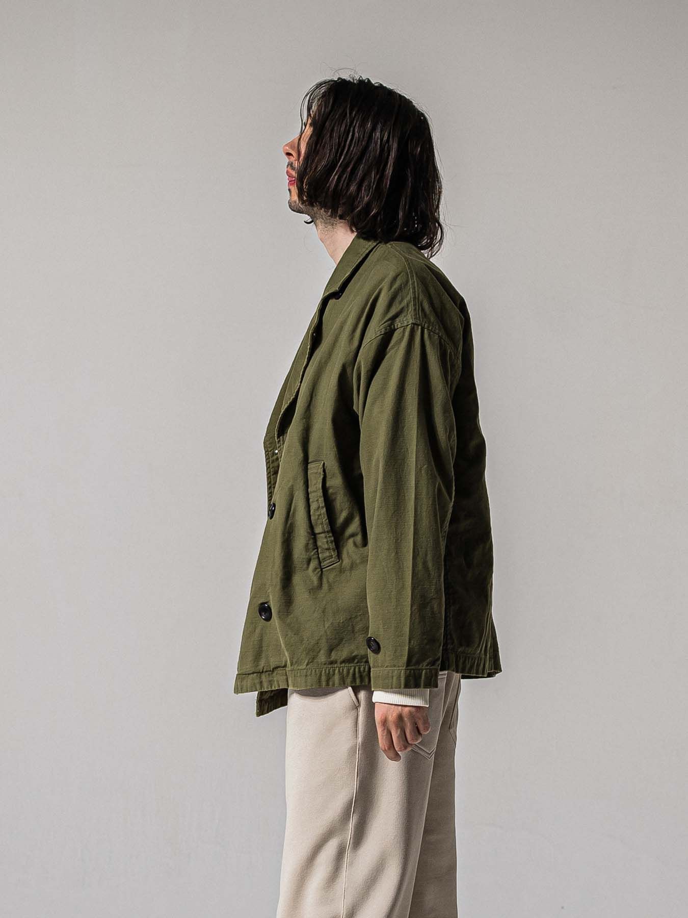 【予約品 11月16日(日) 締切】MV OVER PCOAT / オーバーサイズ ピーコートジャケット / カーキ