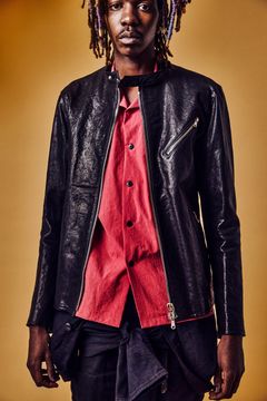 《予約》 SLATER Pit Vegitable Full Tanned Shrinked Horse hide Blouson / ブラック 【STRUM】 3月下旬~4月頃入荷予定