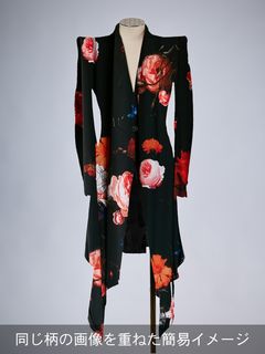 【予約品 10月26日(月) 締切】《Costume Line》THEONENESS-FLORA Power Shoulder Flare Jacket / パワーショルダー フレアジャケット / ブラック