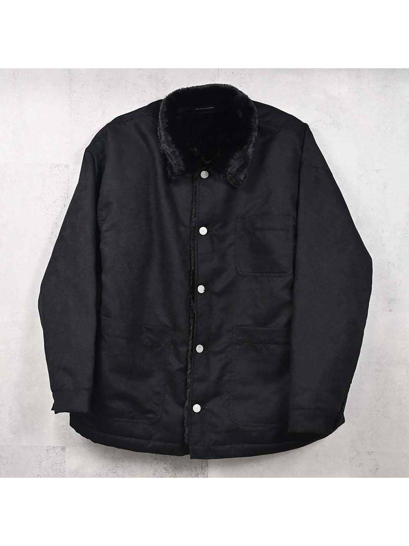 【予約品 】SUEDE FUR CAVER ALL / スウェードファーカバーオール / ブラック
