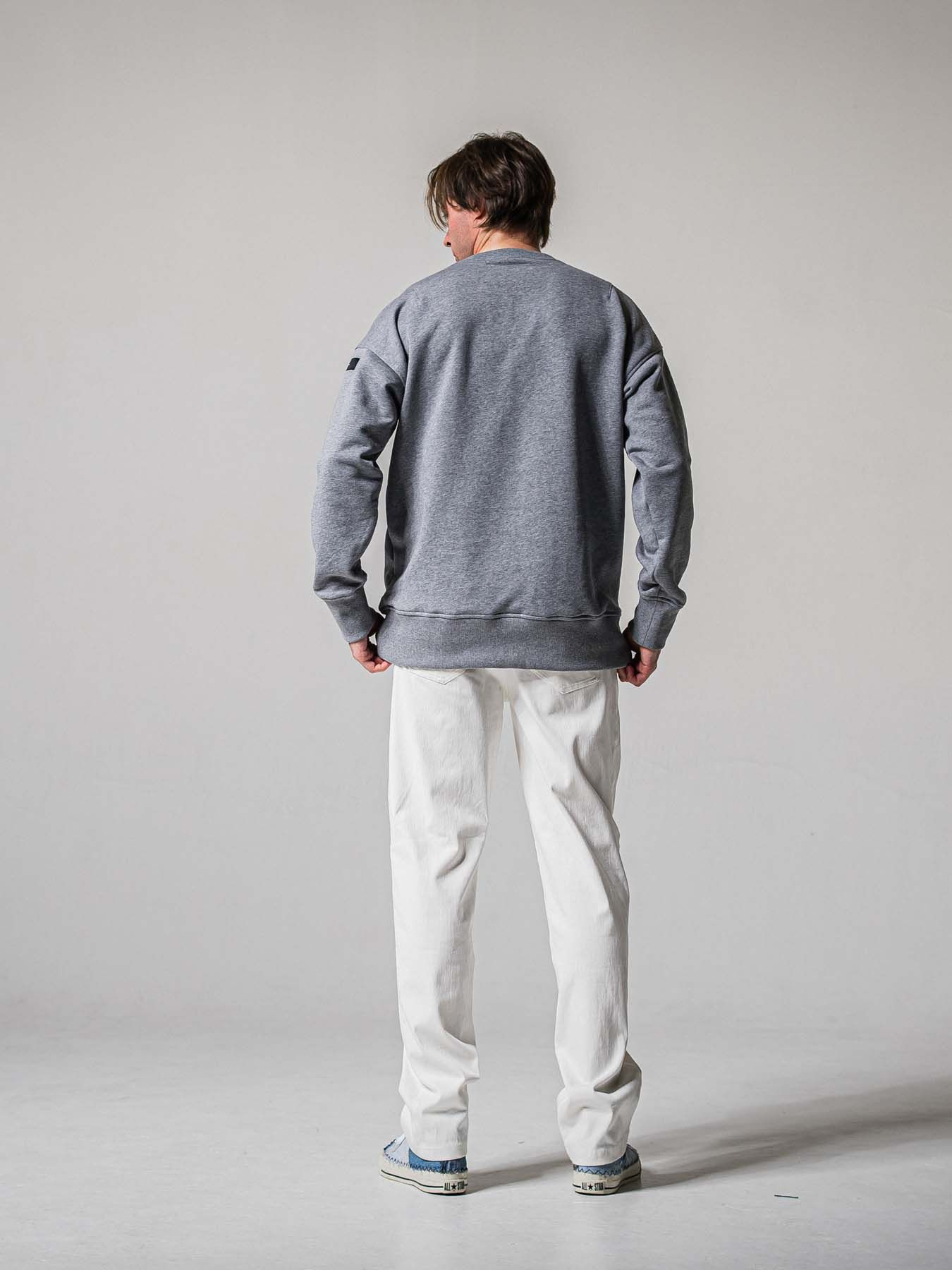 【予約品 11月16日(日) 締切】DENIM JERSEY WIDE PT / デニムジャージ セミワイドシルエット ワンタックイージーパンツ / ホワイト