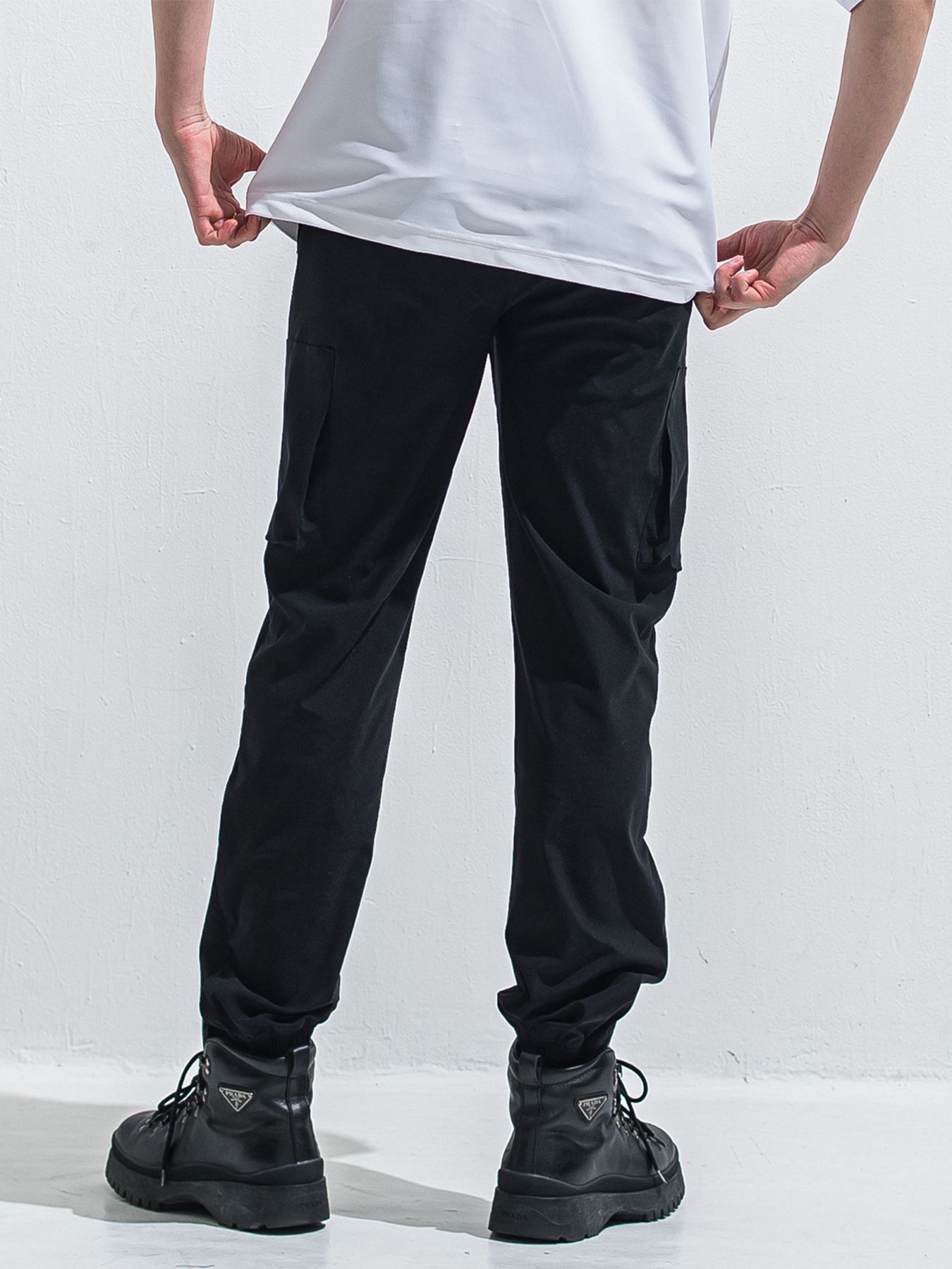 【予約品 2月15日(日) 18:00 締切】DAVID NYLON CARGO PANTS/ ミリタリーナイロンカーゴパンツ / ブラック