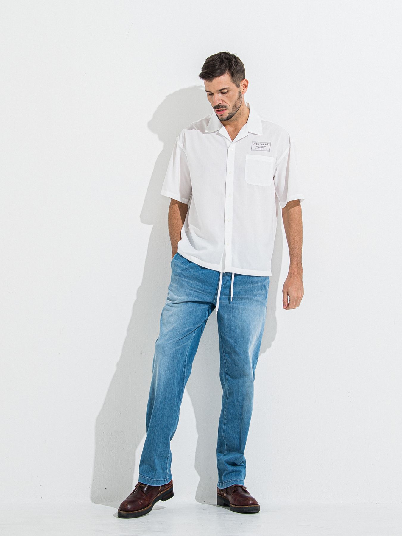 【予約品 】ZACK HALF SHIRT / ザックハーフスリーブシャツ / ホワイトプリント