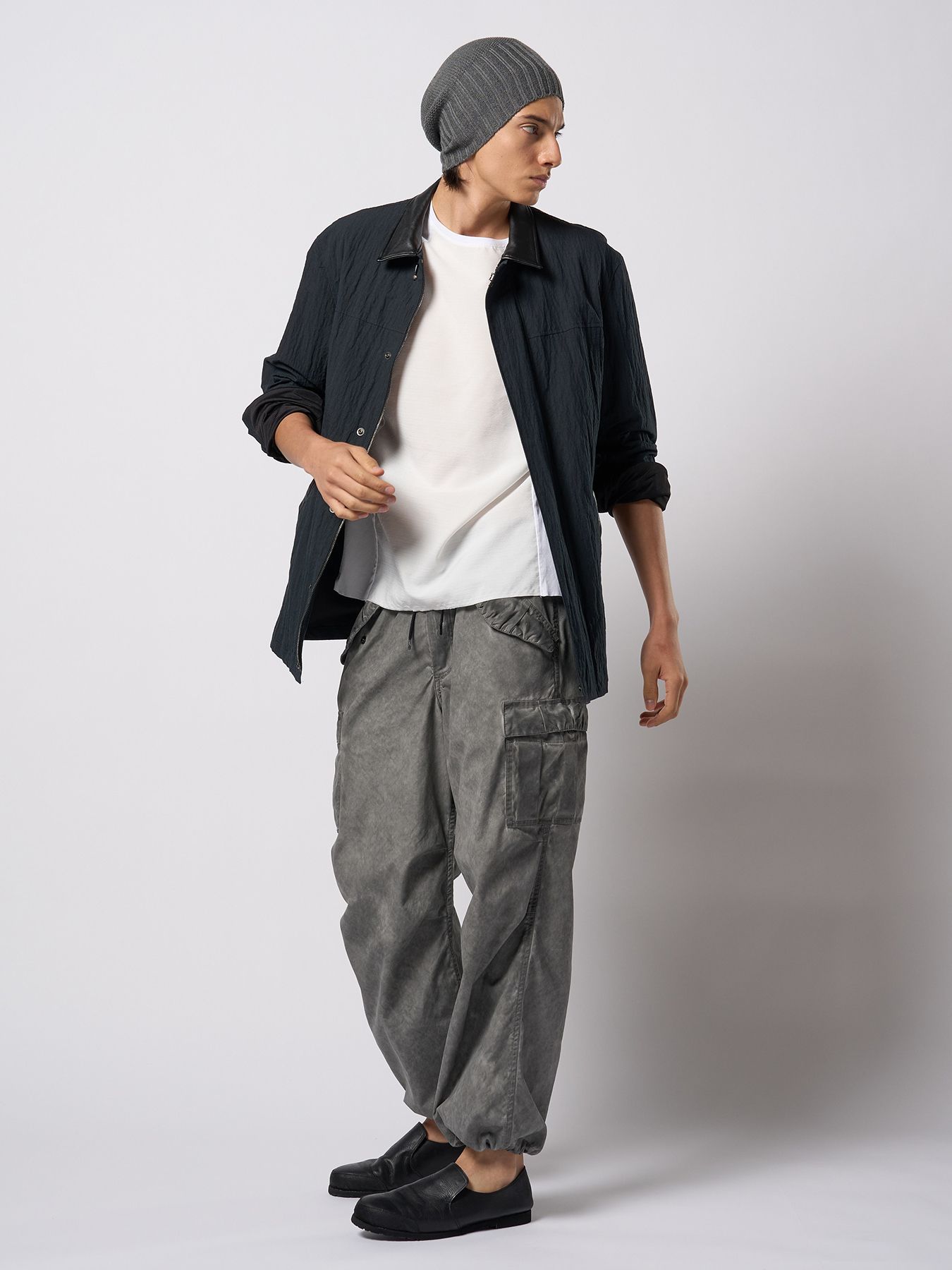 【予約品 9月23日(火) 締切】combination slip-on shoes / コンビネーション スリッポンシューズ / ブラック