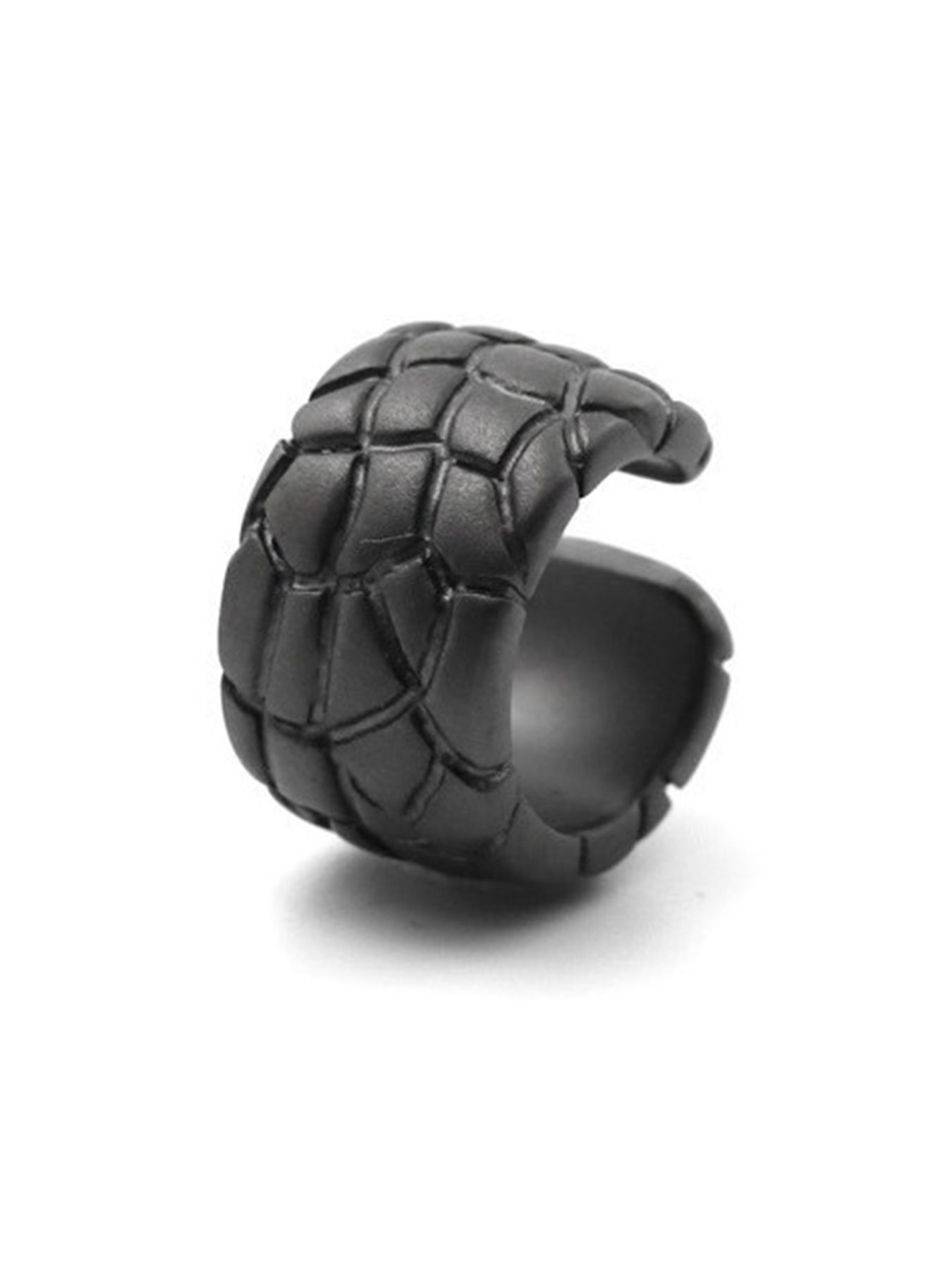 【予約品 9月23日(火) 締切】IVXLCDM ×wjk  croco pattern ear cuff / クロコパターン イヤーカフ / ブラックコーティング