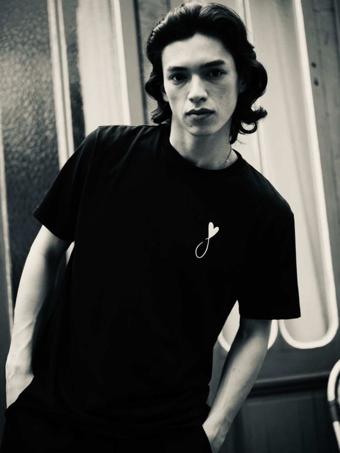 Tiphanie Tシャツ ブラック×レッド 半袖メゾンオノレ パリ