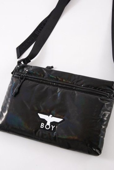 PADDING NYLON BAG ショルダーバッグ / BLACK 【BOY LONDON】