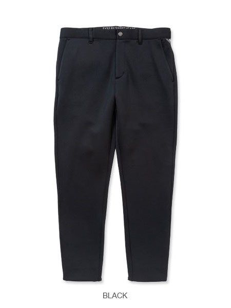 DOUBLE FACE CARDBOARD PANTS / ストレッチパンツ / ブラック 【SY32 by SWEET YEARS GOLF】