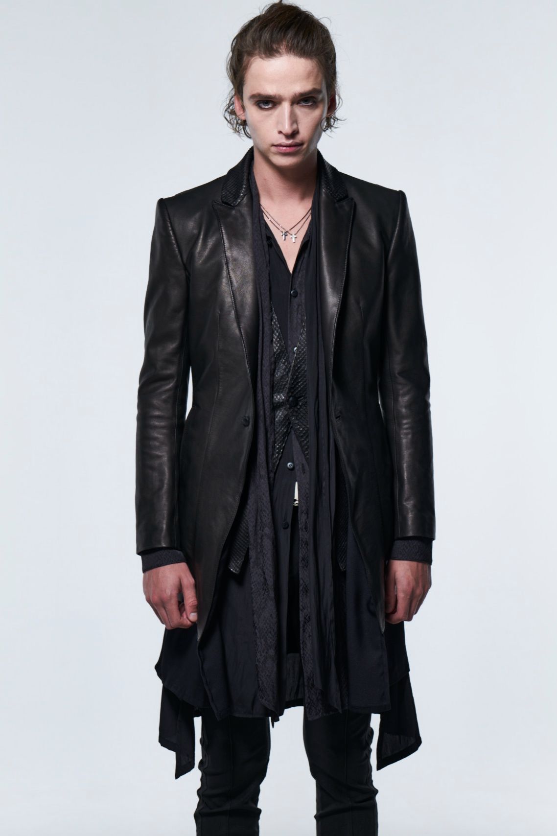 《予約品》 LayeredLeatherJacket / ブラック 【kiryuyrik】 2023年3月入荷予定