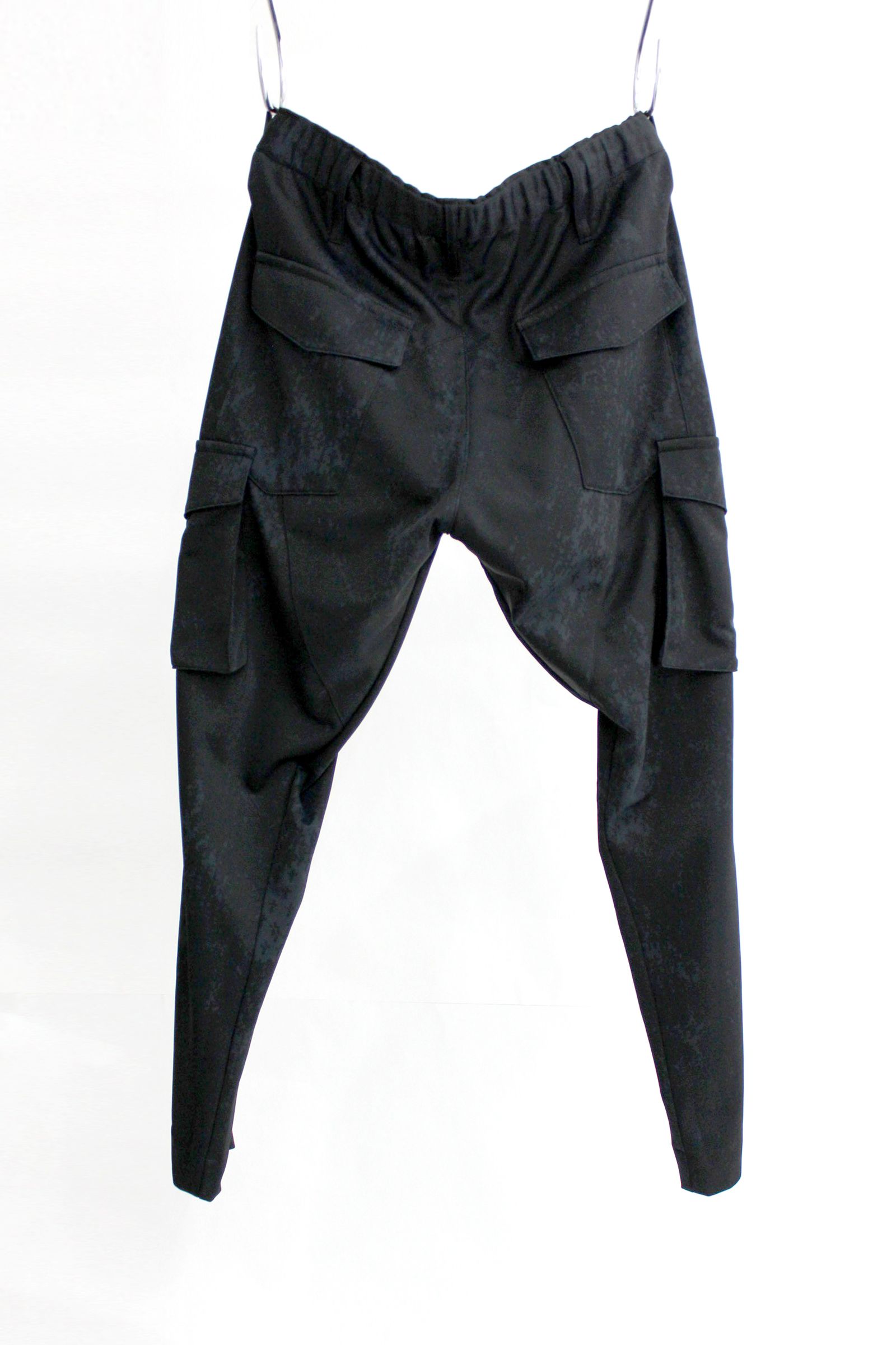 《予約品》 CargoPants CrossDotEcoPetJersey カーゴパンツ / Black×BlackPrint 【THE ONENESS】 7月入荷予定