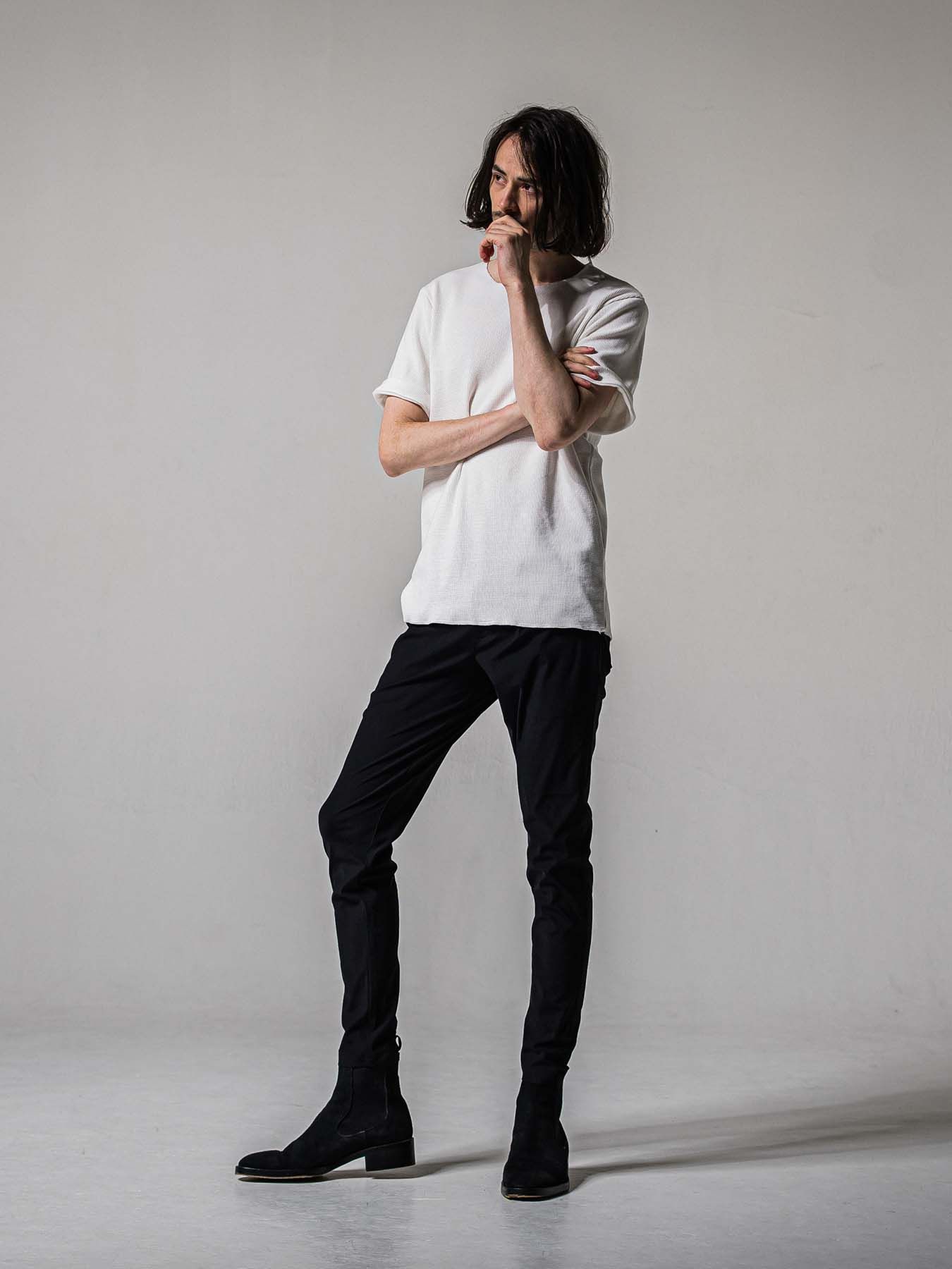【予約品 11月16日(日) 締切】CHRIS EASY TUCK PANTS / スラックス イージーパンツ / ブラック