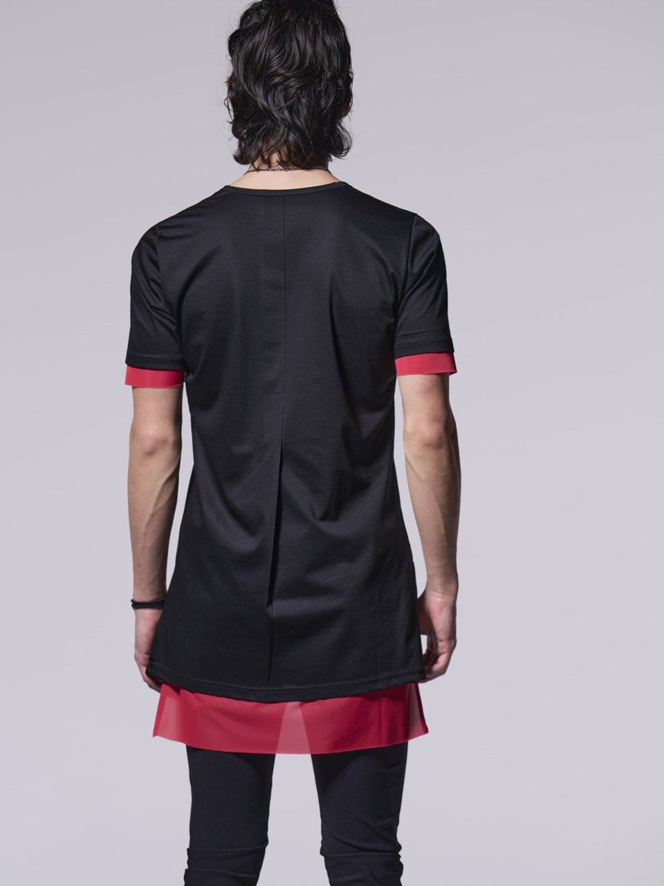 《予約品》 -Shirt T-Shirt / レイヤードTシャツ / ブラック・レッド