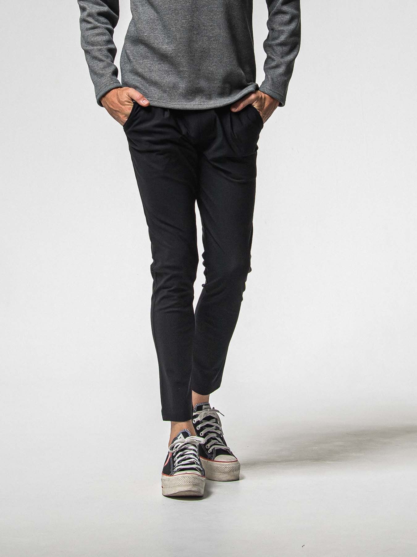 【予約品 8月31日(日) 締切】CHRIS EASY HEAT TUCK PANTS / クリス イージー ヒートタックパンツ / ブラック