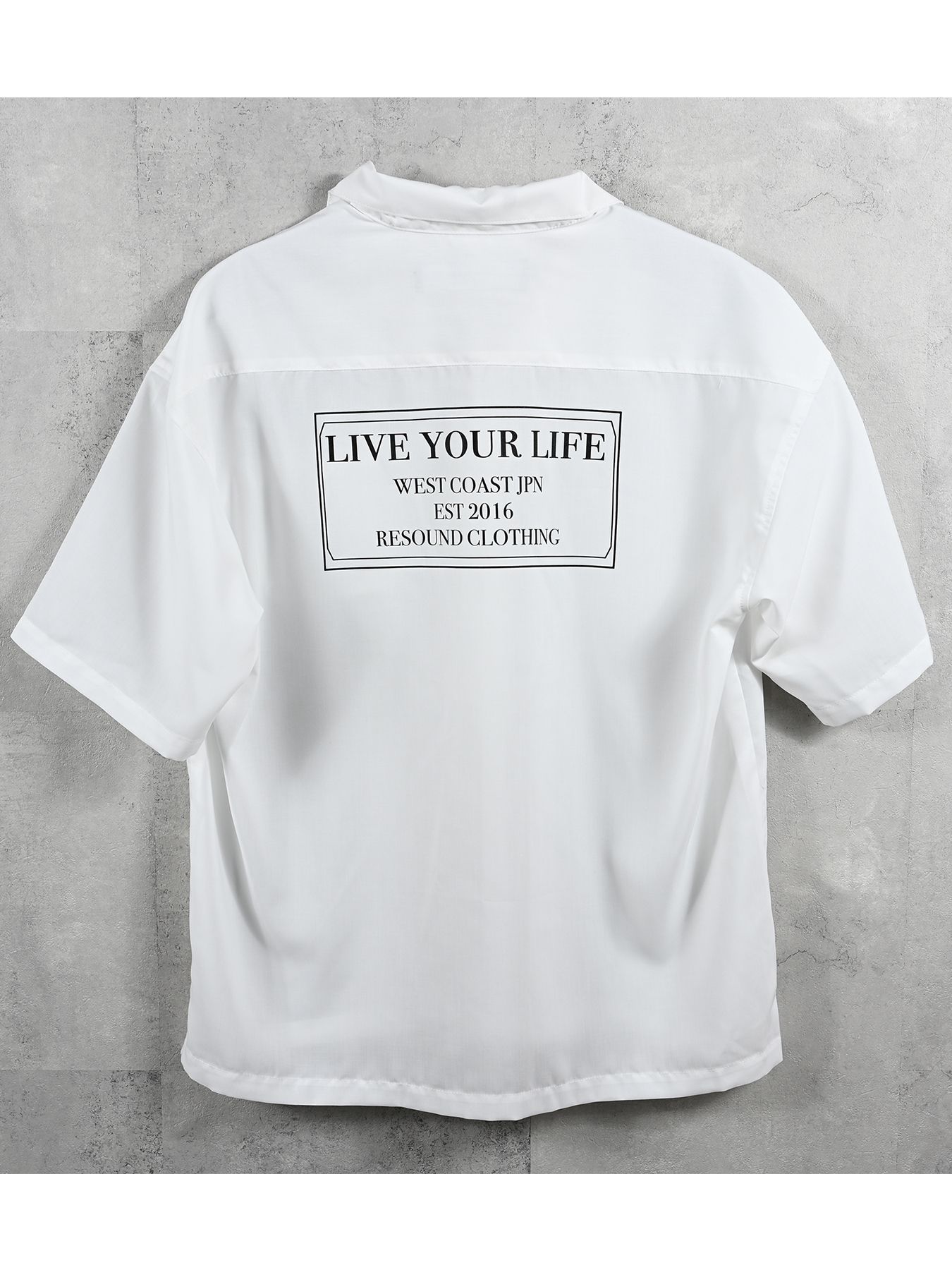 【予約品 】ZACK HALF SHIRT / ザックハーフスリーブシャツ / ホワイトプリント