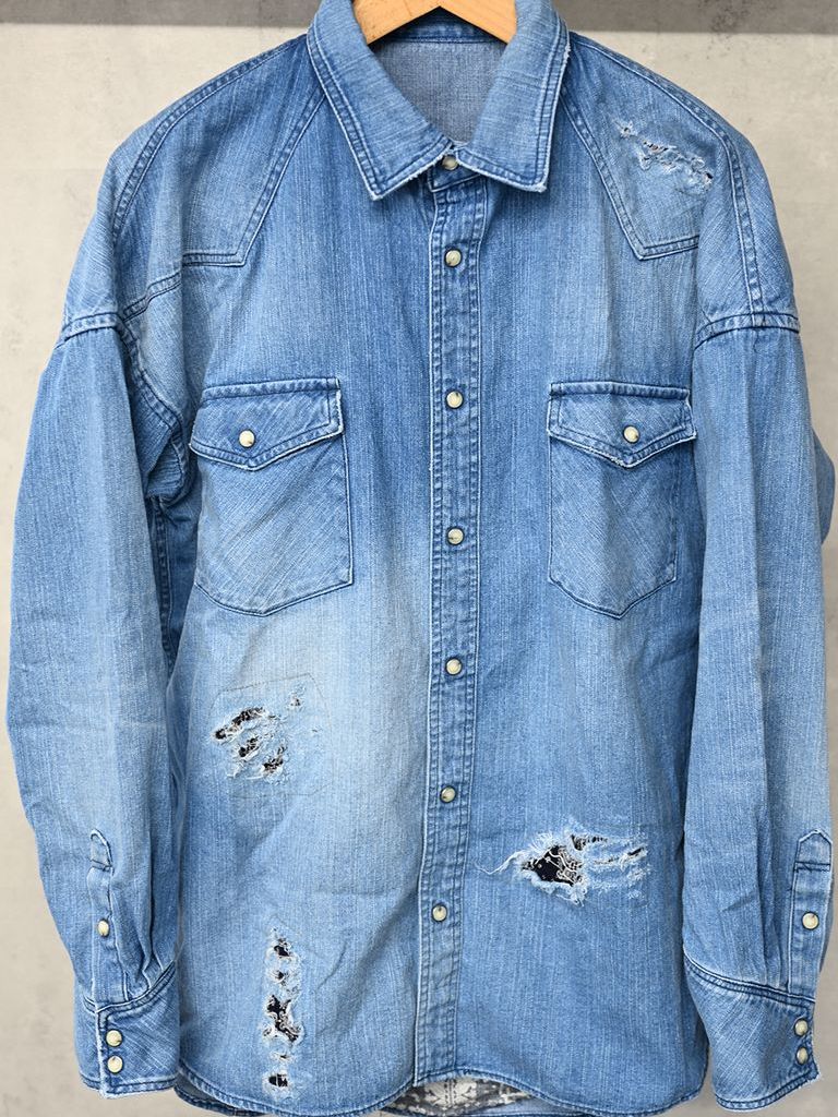《予約品》 JAMES OVER DUNGAREE SHIRT  / オーバーウエスタンシャツ / インディゴクラッシュ