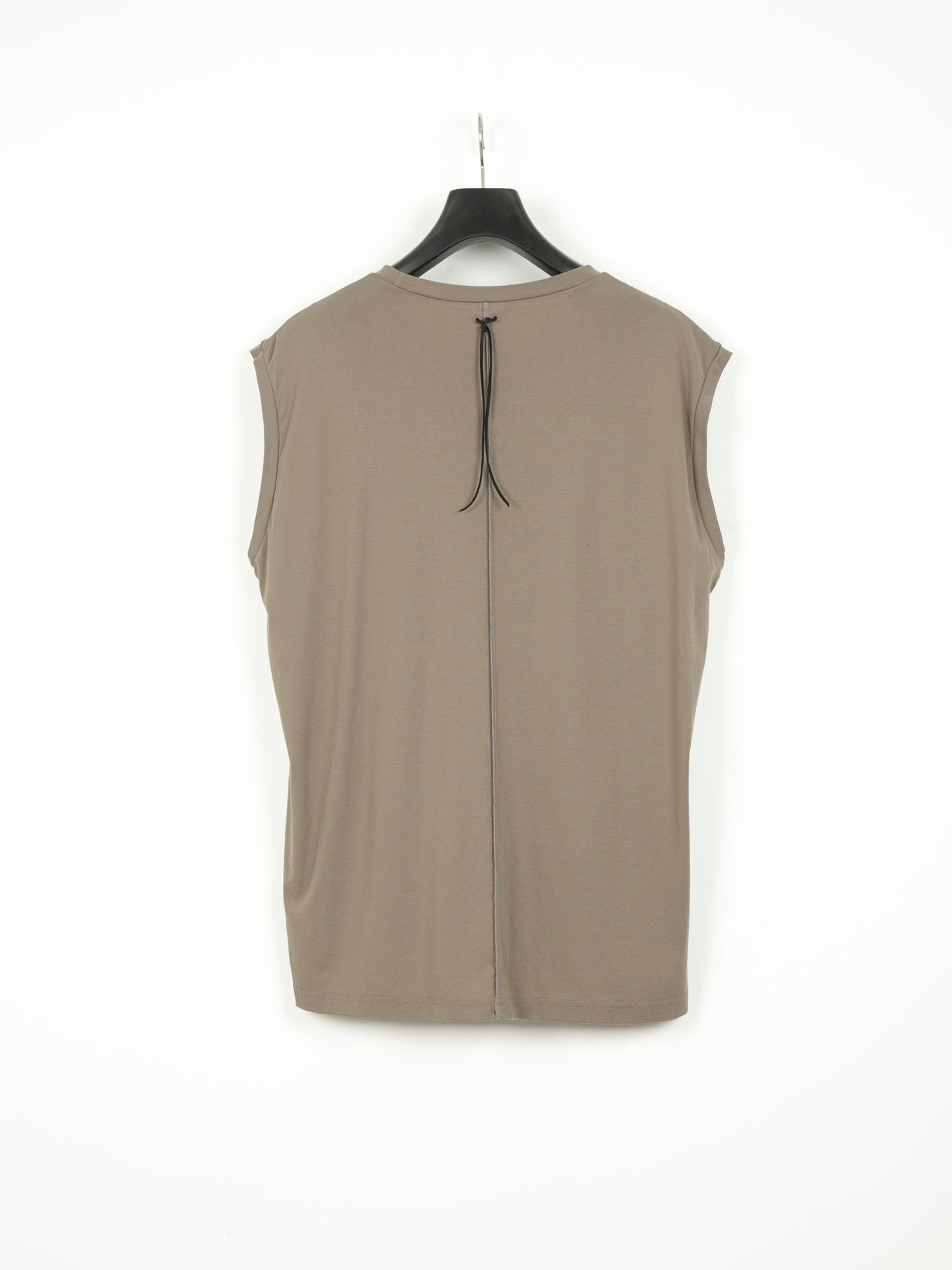Supima Cotton High Twist Double Jersey Sleeveless Cut&Sew /  ノースリーブ カットソー  / オリーブ