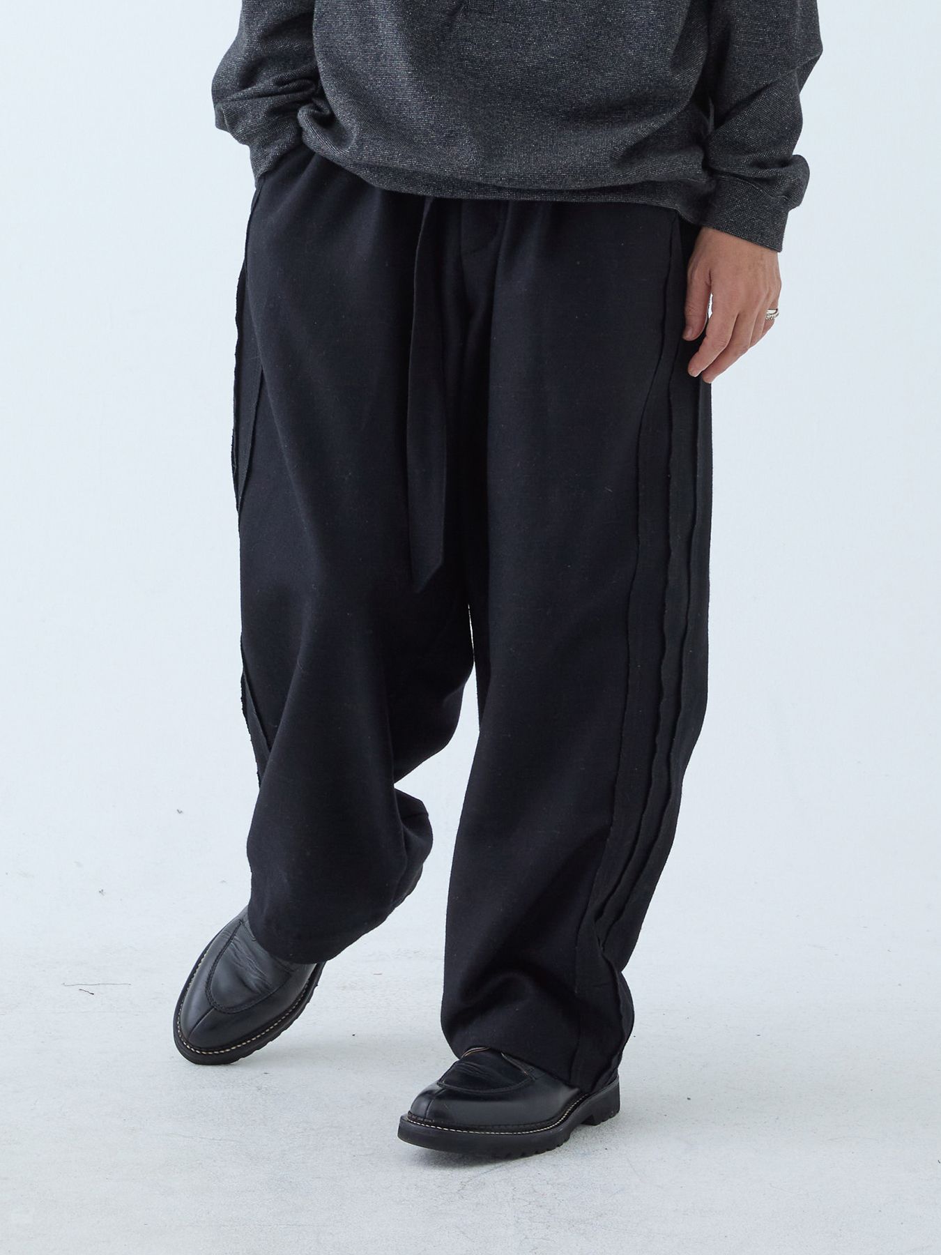 【予約品 6月2日(月) AM10時 締切】Sporuge / ワイドトラウザーズ / ブラック