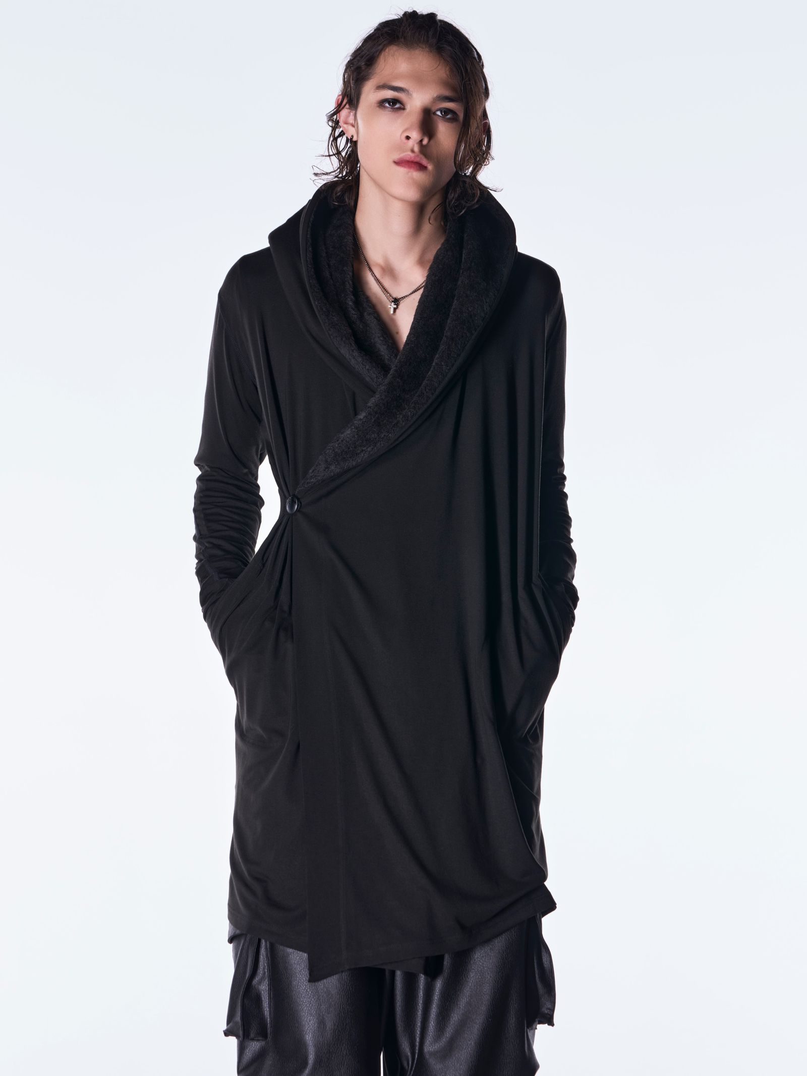 【予約品 6月29日(月) 締切】Heat Tech BEATENJIKU Wrap Cardigan / ラップカーディガン / ブラック