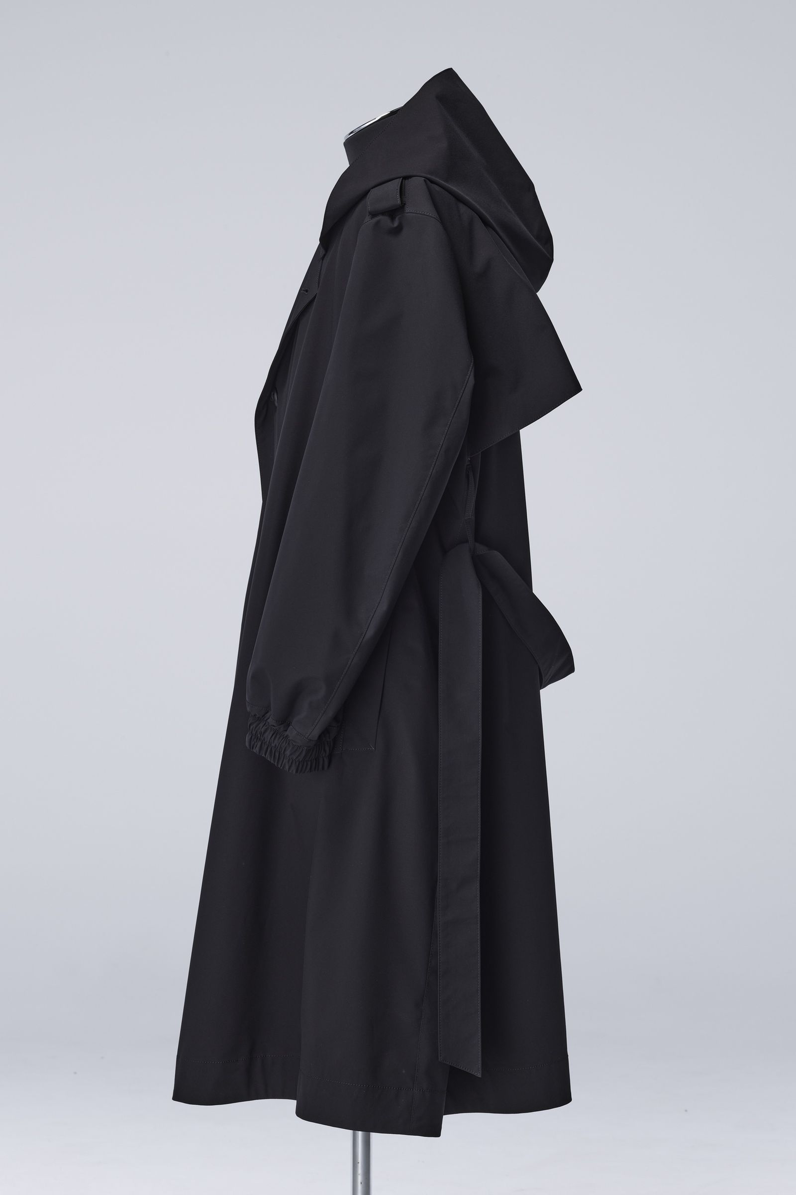 Recycled PEs Oversize Hoodie Coat  / ブラック 【THE ONENESS】