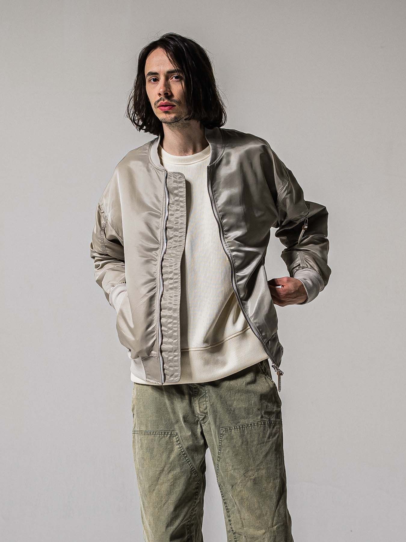 【予約品 11月16日(日) 締切】LIGHT DAVID JACKET / ドロップショルダー フライトジャケット / ナイロングレージュ