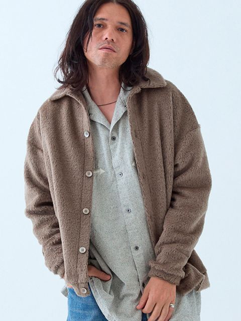 【予約品 6月2日(月) AM10時 締切】Haggylux / モヘアシャツ / ベージュ