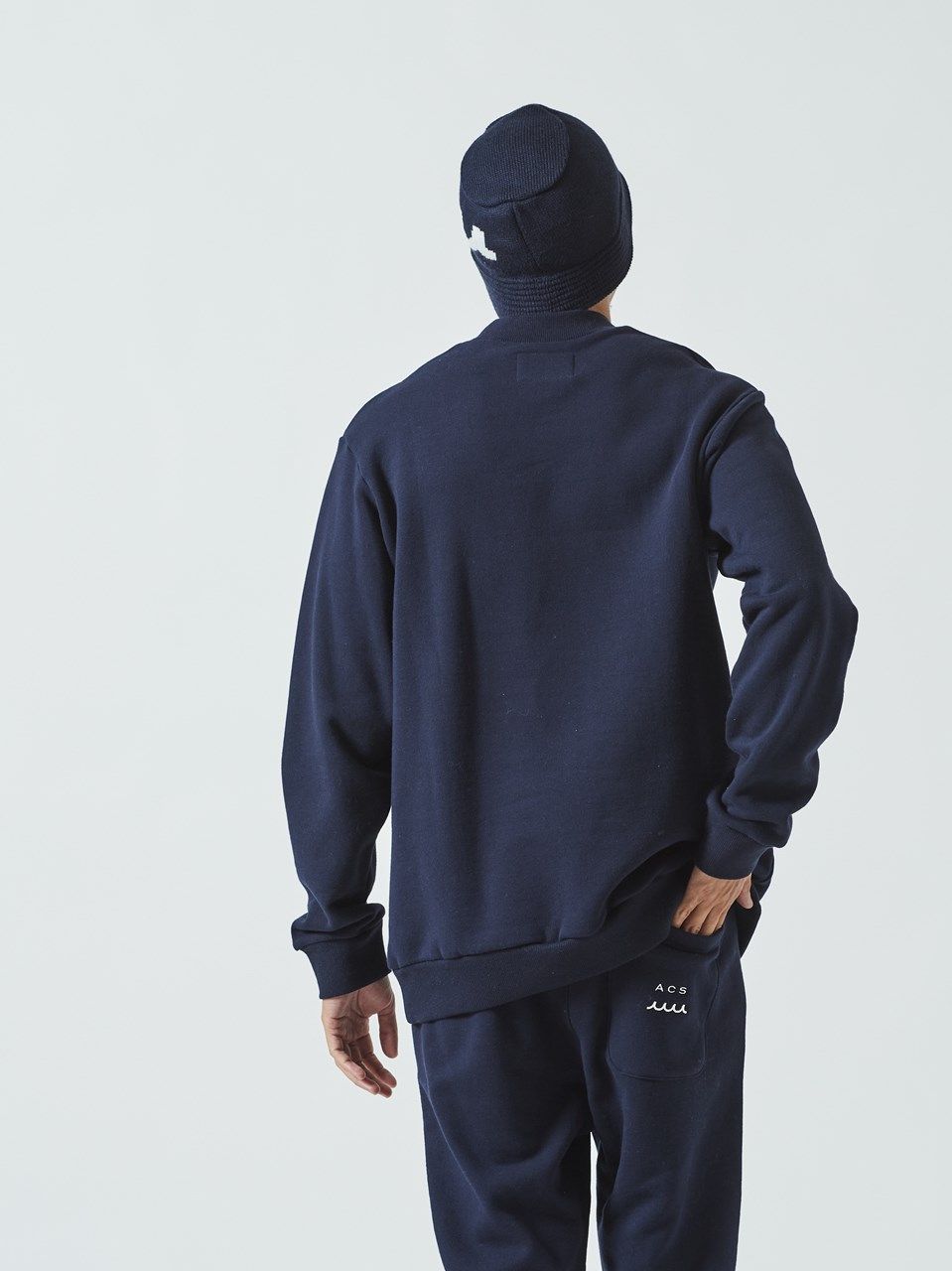 muta Mockneck Sweatshirt / スウェット / ネイビー 【Acanthus×muta】