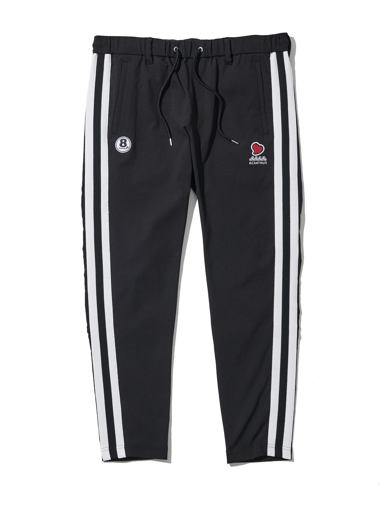 【予約品 10月9日(木) 締切】muta sweet side line pants / ラインパンツ / ブラック【Acanthus × muta MARINE】