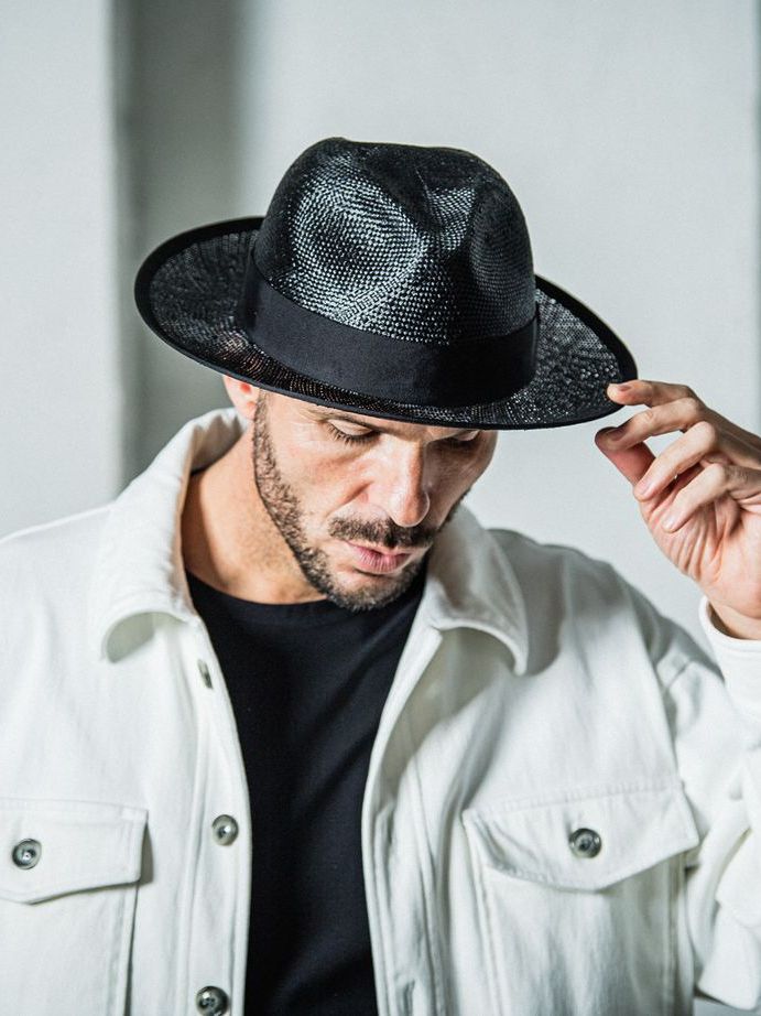 《予約品11月17日19時締め》 STEVIE STRAW HAT / ストローハット / ブラック