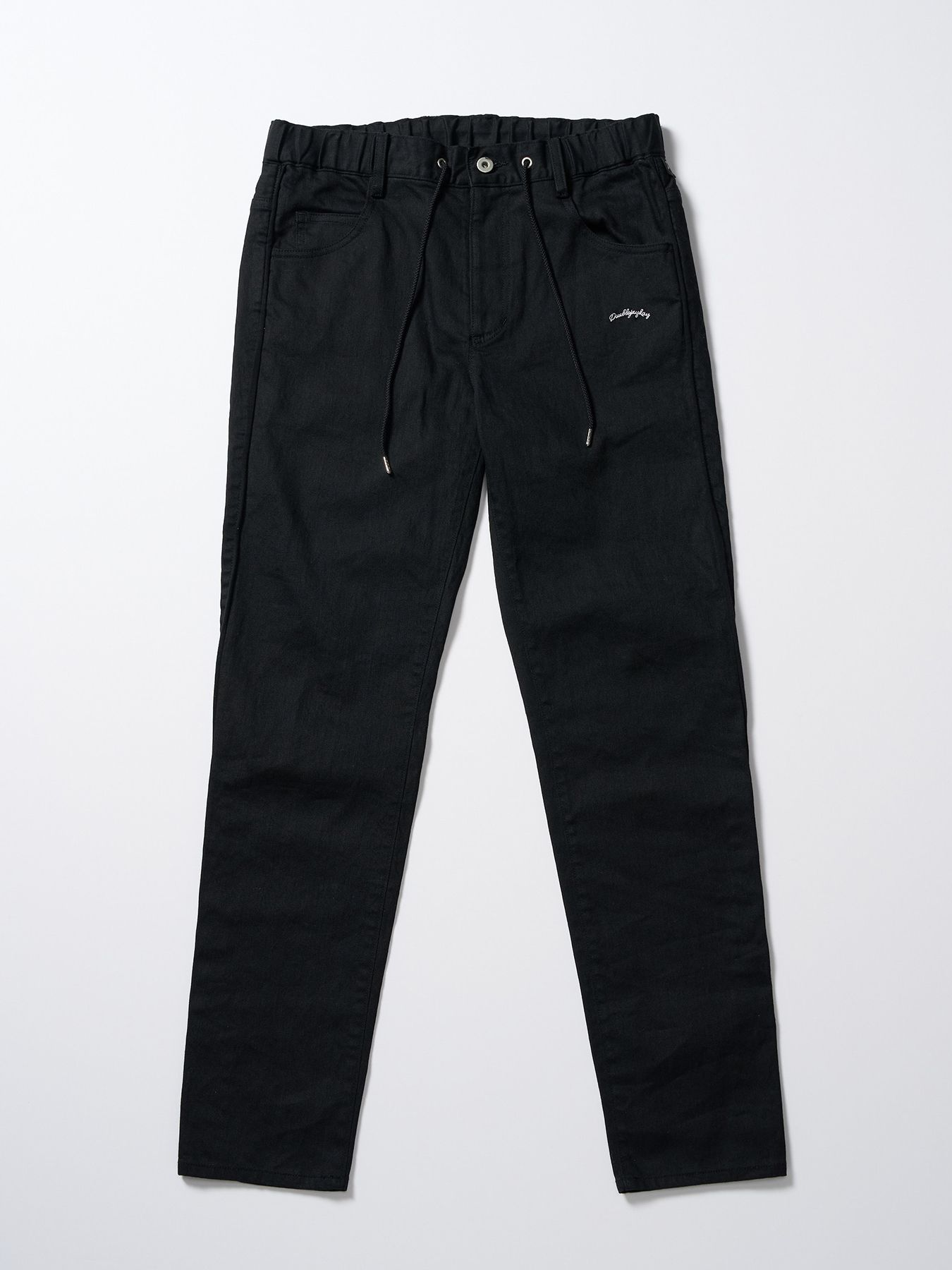 【予約品 1月25日(日) 締切】thin denim easy / シンデニム イージーパンツ / ブラック