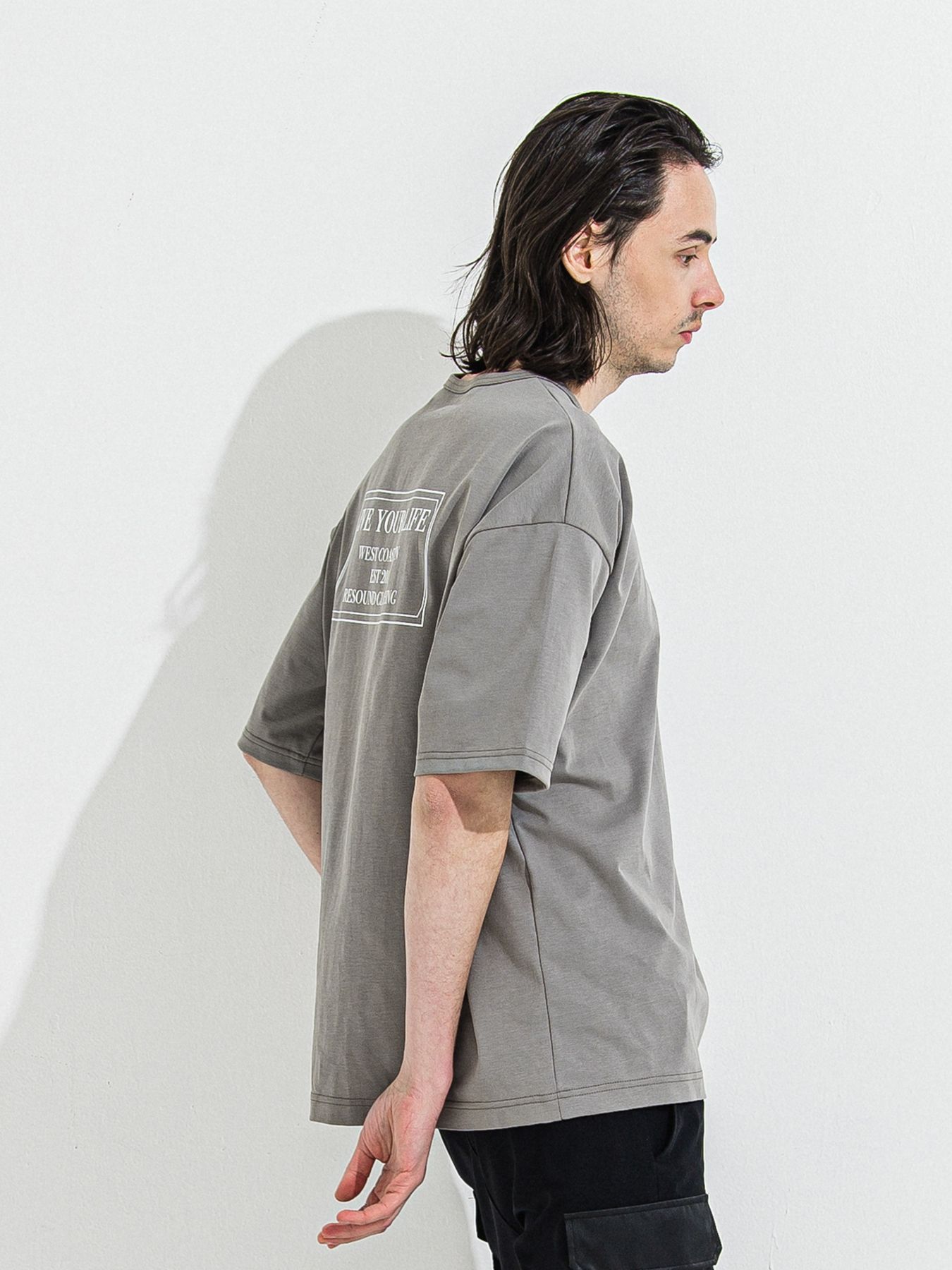 【予約品 】CREW OVER TEE /  クルーオーバーサイズTシャツ / グレー