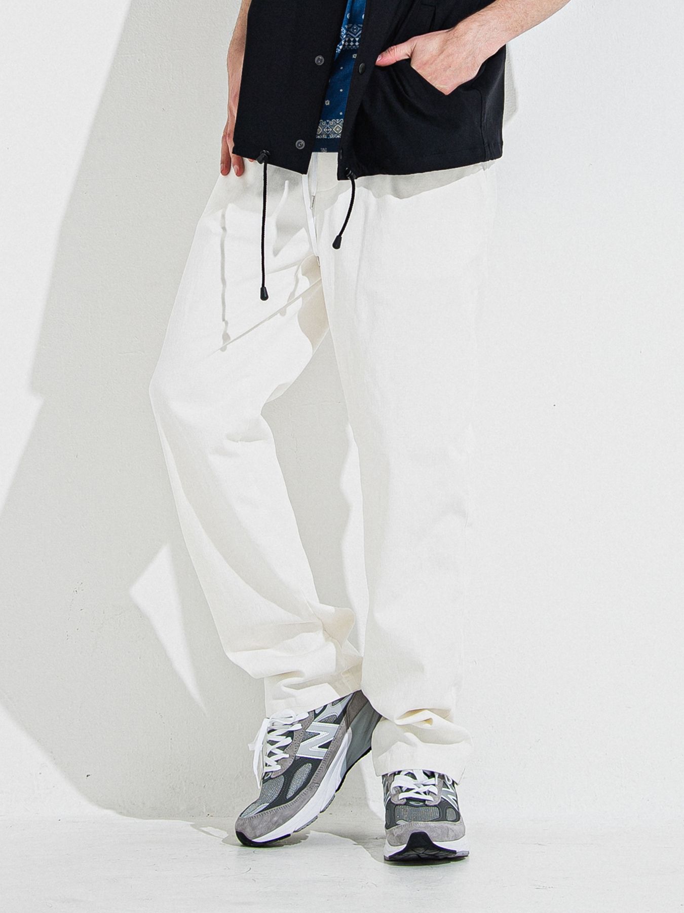 DENIM JERSEY WIDE PT / デニムジャージワイドパンツ / ホワイト
