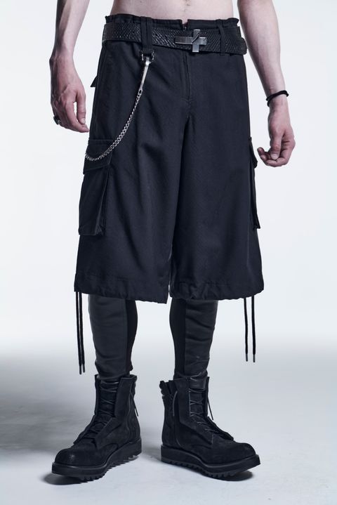 《予約品》 WideShortCargoPants PythonJQD / Black 【kiryuyrik】 8月入荷予定