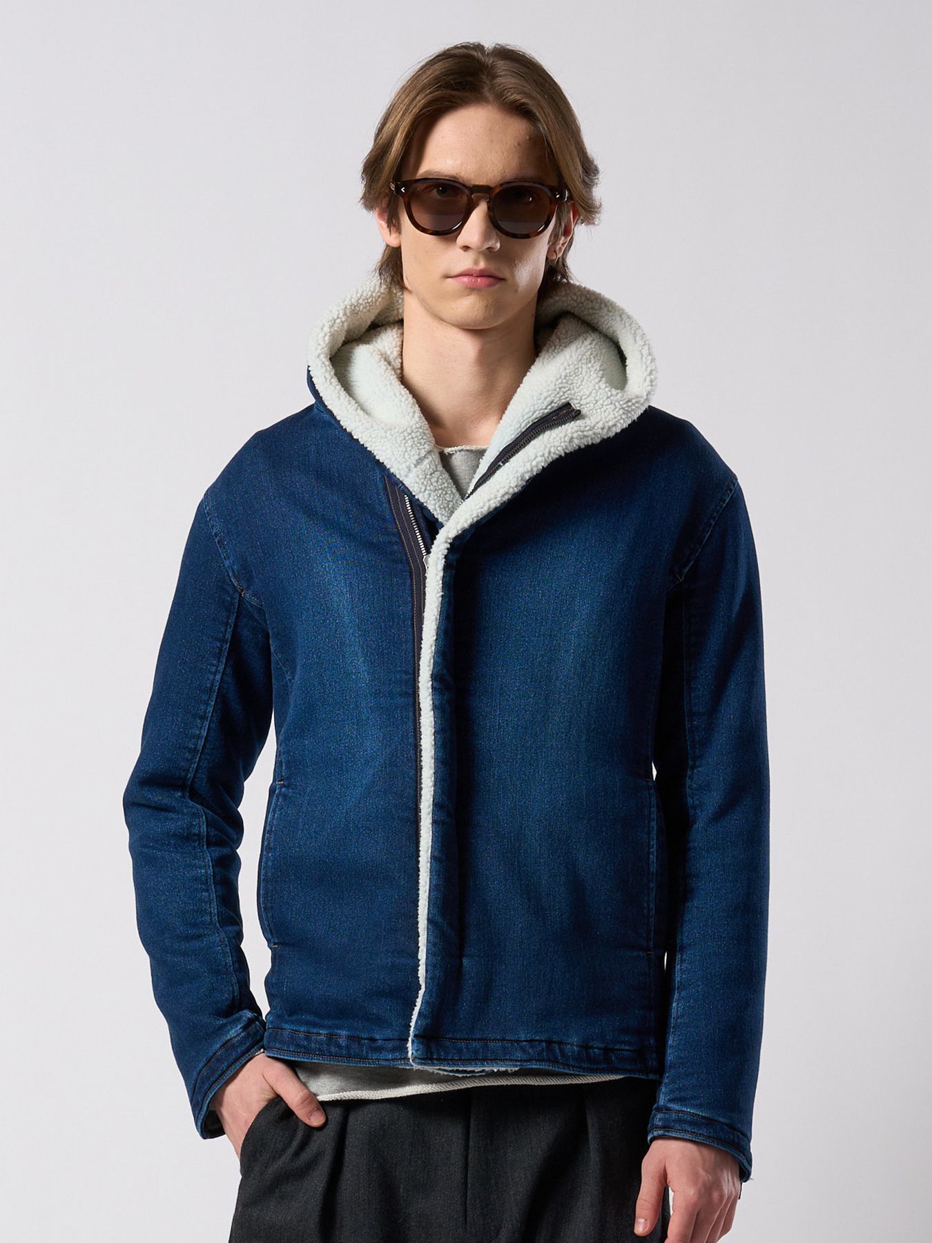 【予約品 4月19日(日) 18時締切】denim jersey hooded riders / デニムジャージー フーデッドライダース / インディゴユーズド