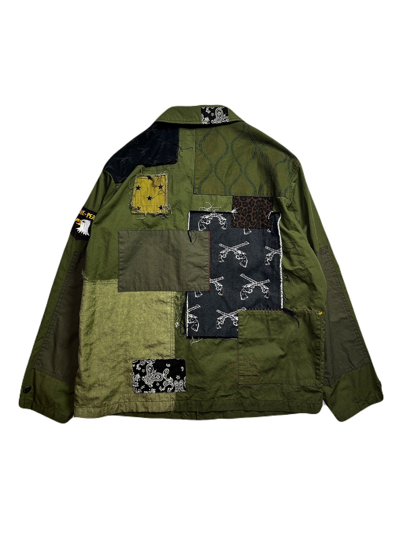 【予約品 8月10日(日) 締切 】PATCH WORK JACKET / パッチワーク ジャケット / カーキ