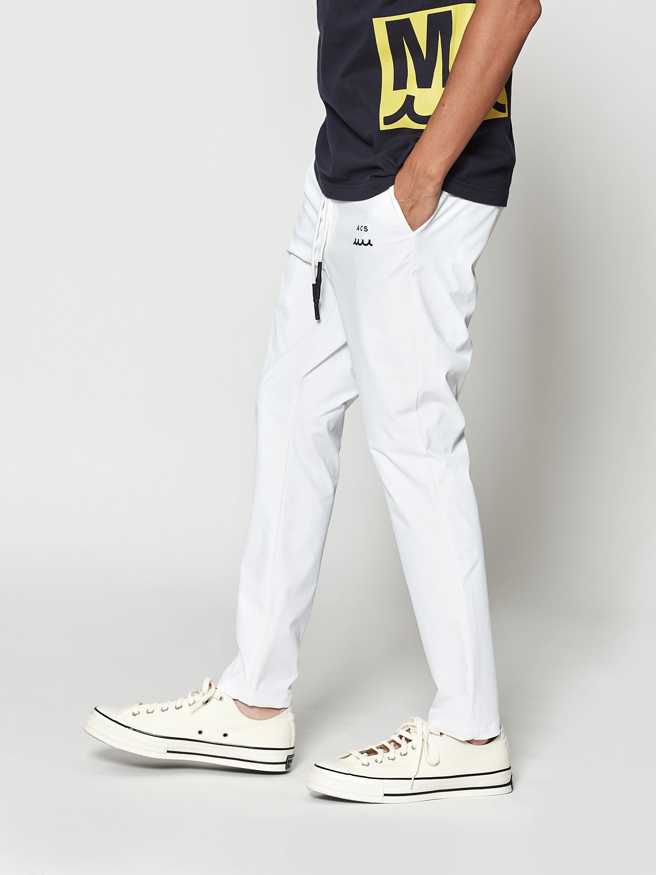 【予約品 10月9日(木) 締切】muta Easy Tight Pants / イージータイトパンツ / ホワイト【Acanthus × muta MARINE】
