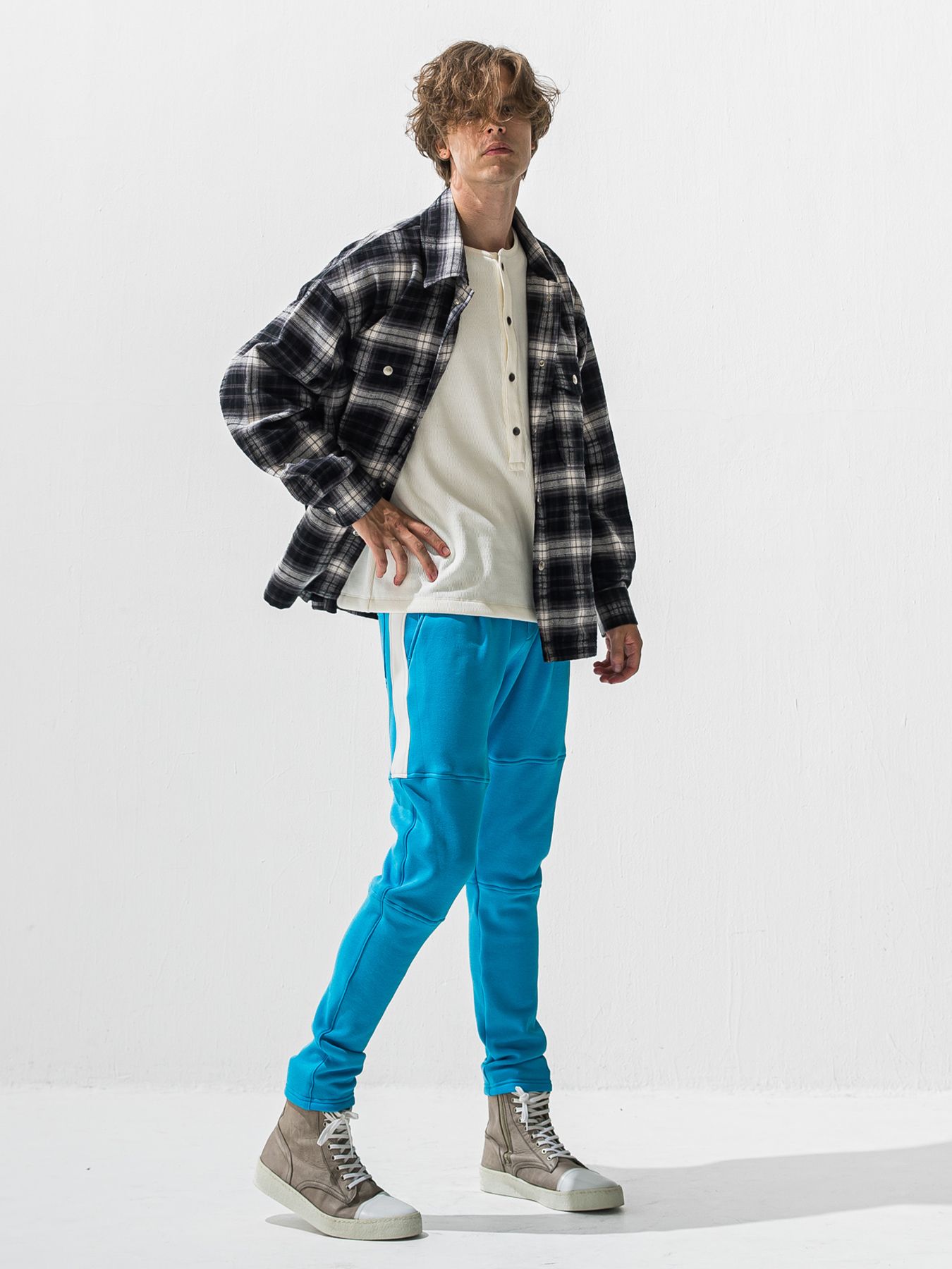 【予約品 9月6日(日) 締切】OLD SLUB CHECK JK / ヴィンテージ ネルジャケット / ブラック