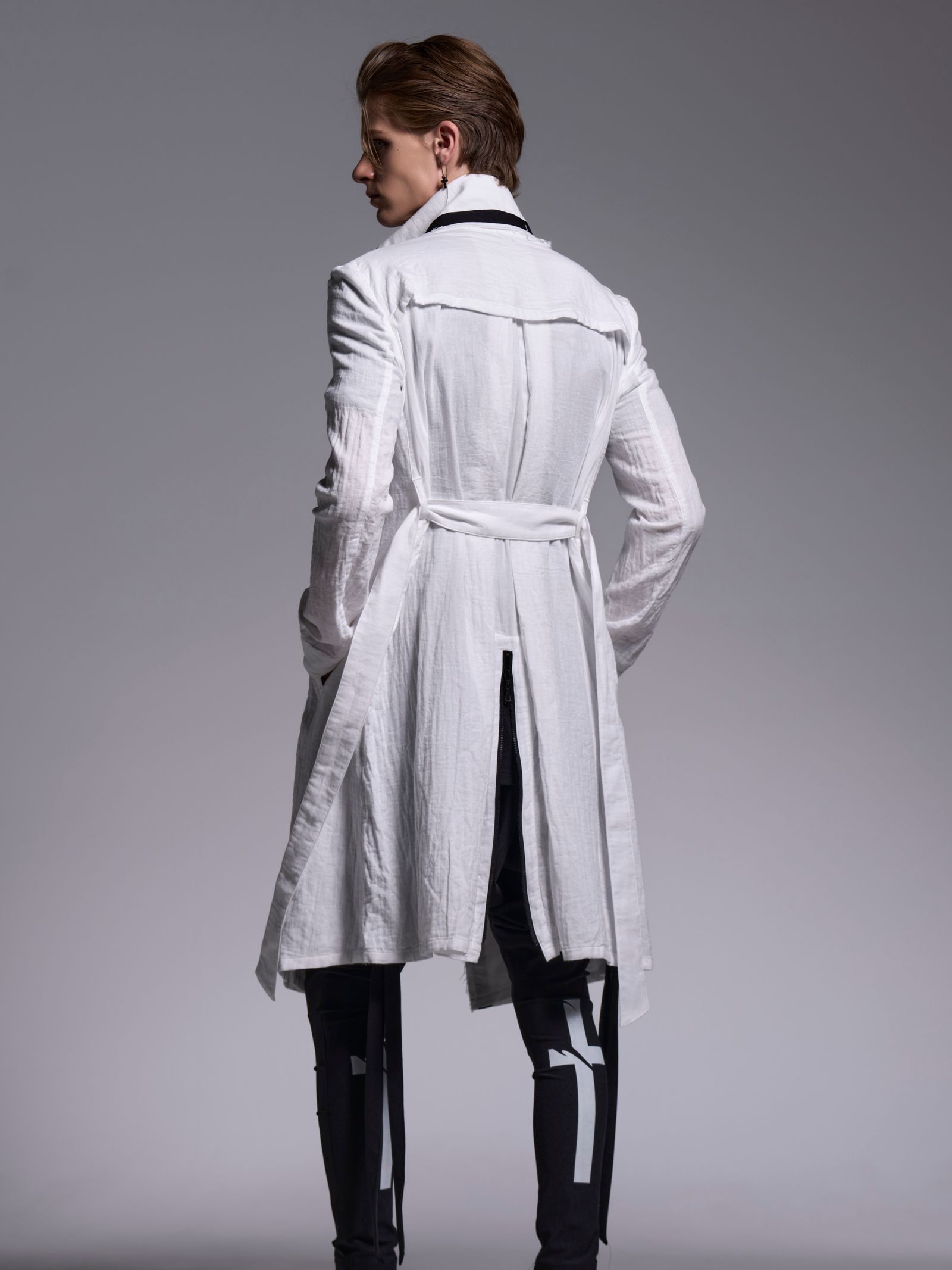 【予約品 1月4日(日) 締切】Gaze Napoleon Coat / ガーゼナポレオンコート / ホワイト