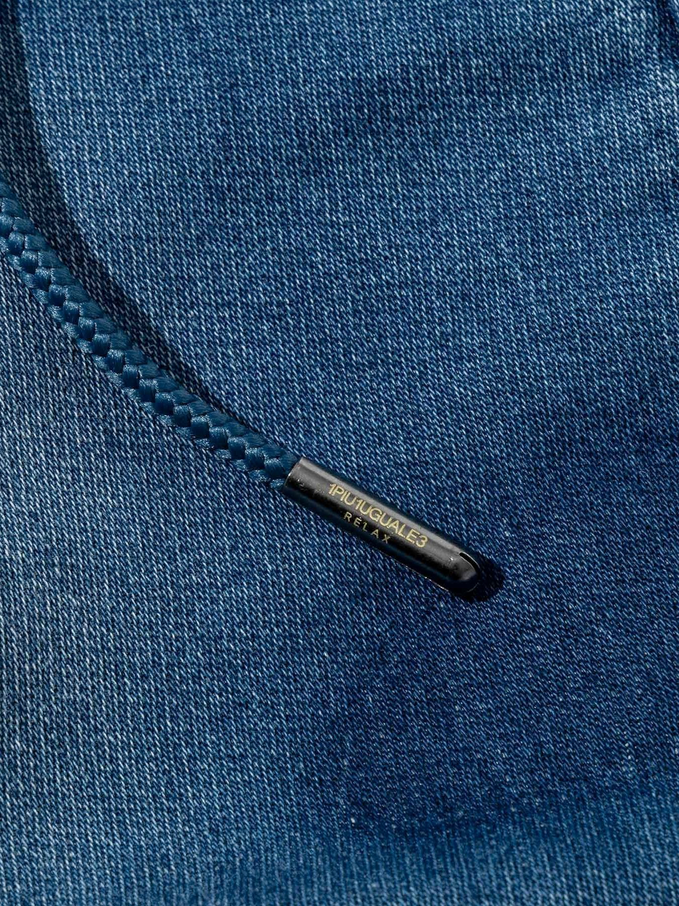 カモ柄ジョグデニムパーカー / インディゴ