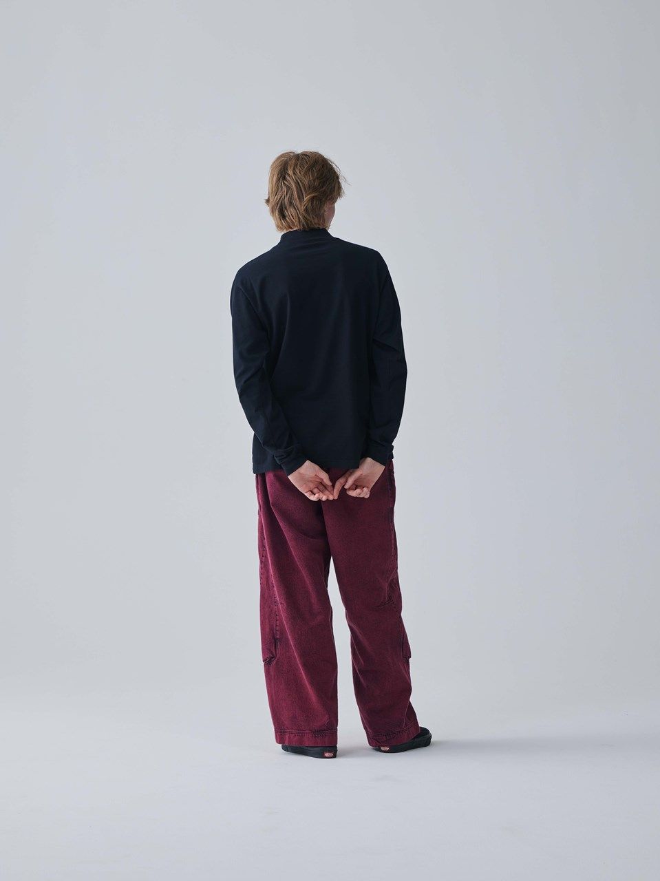 COMBED YARN HI NECK CS  / ハイネックTシャツ / ブラック 【Iroquois.イロコイ】