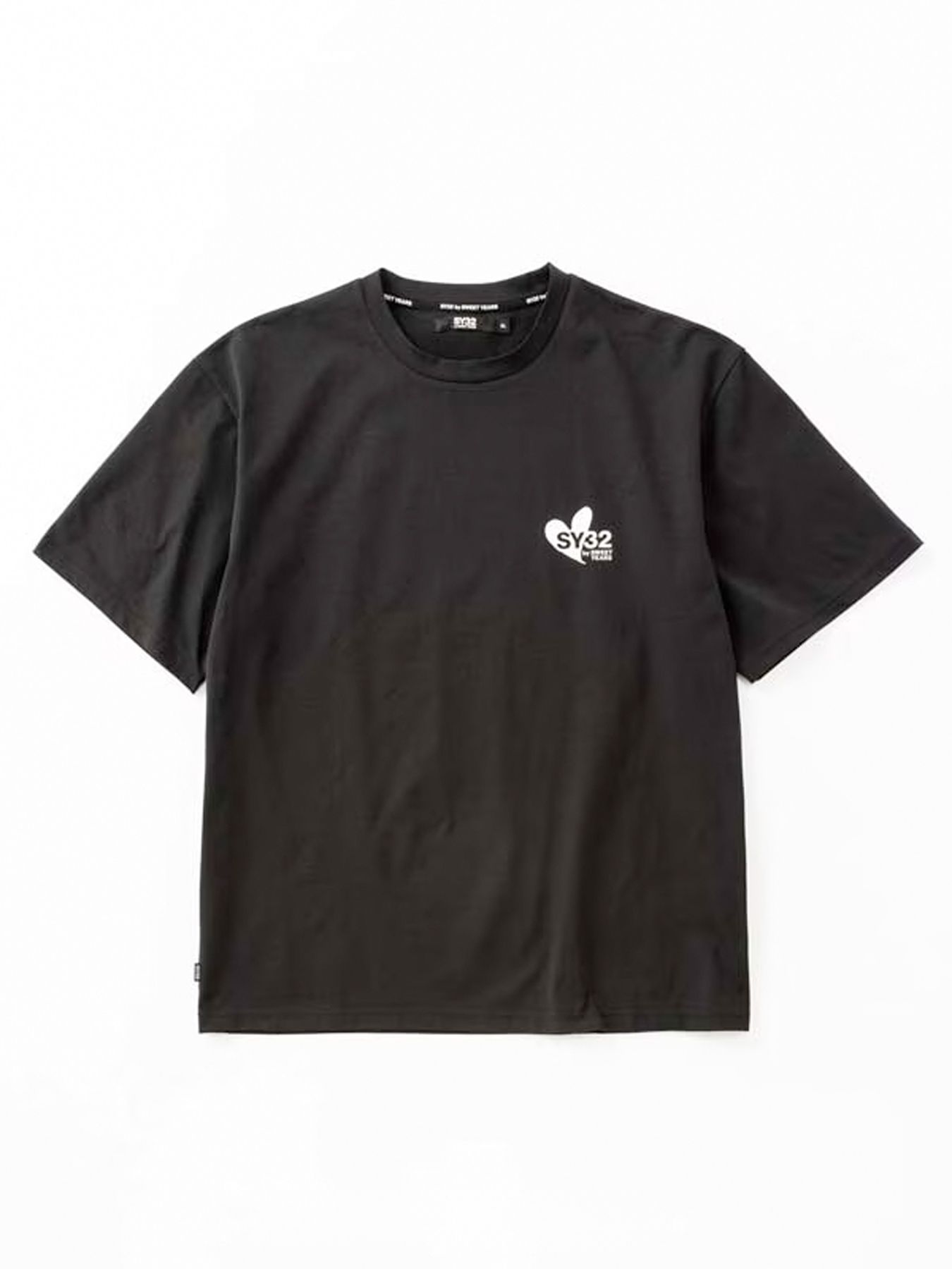 HEART MIX LOGO TEE / ハートミックス ロゴTシャツ / ブラック×ホワイト【SY32 by SWEET YEARS】