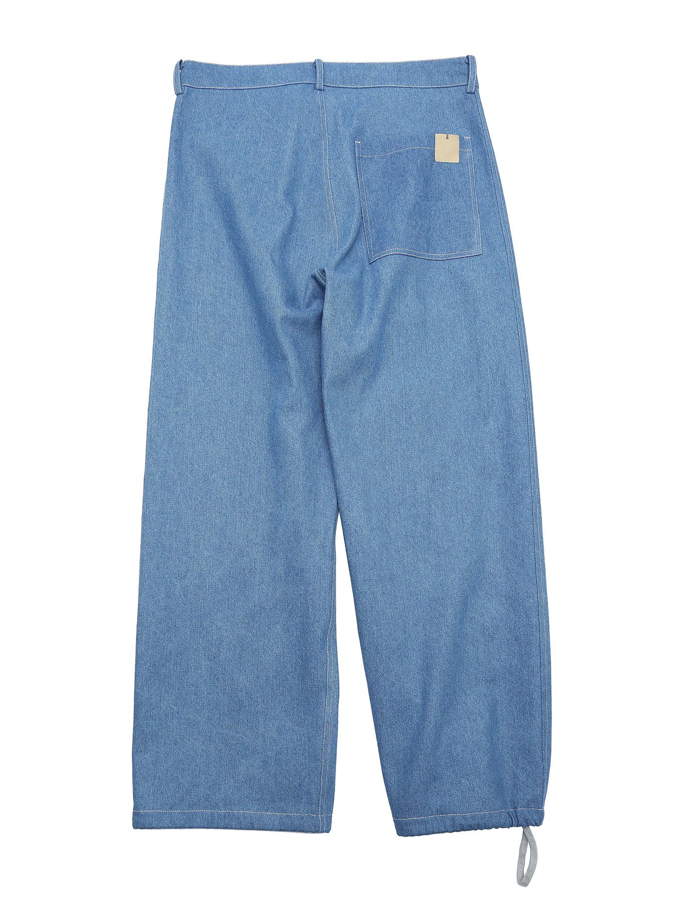 DENIM-MESH PANTS / アイスブルー【QUOLT】