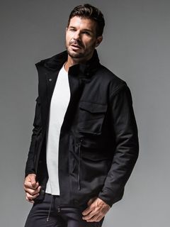 FUR RC-65 / ボアファーフィールドジャケット / ブラック 内側イタリアBARTLOZZ製 エコファー【RESOUND CLOTHING】