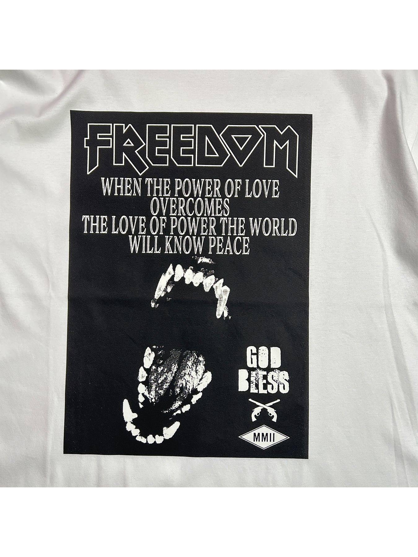 【予約品 】FREEDOM PRINT T / フリーダム プリント  Tシャツ / ホワイト