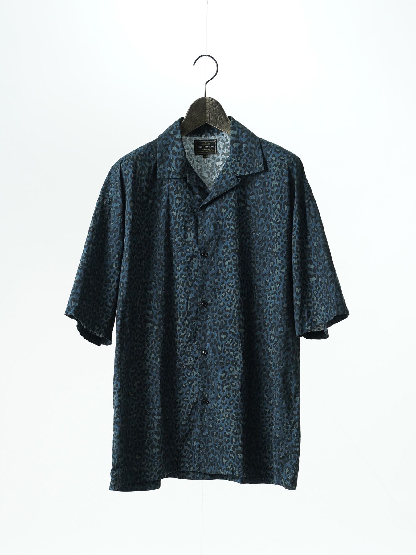 【予約品 5月6日(水) 締切】LEO-SHIRTS / レオパード柄シャツ / ネイビー系