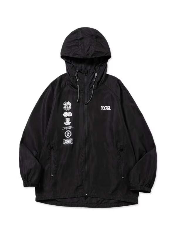 MULTI LOGO WINDBRAKER BLACK 【SY32 by SWEET YEARS GOLF】