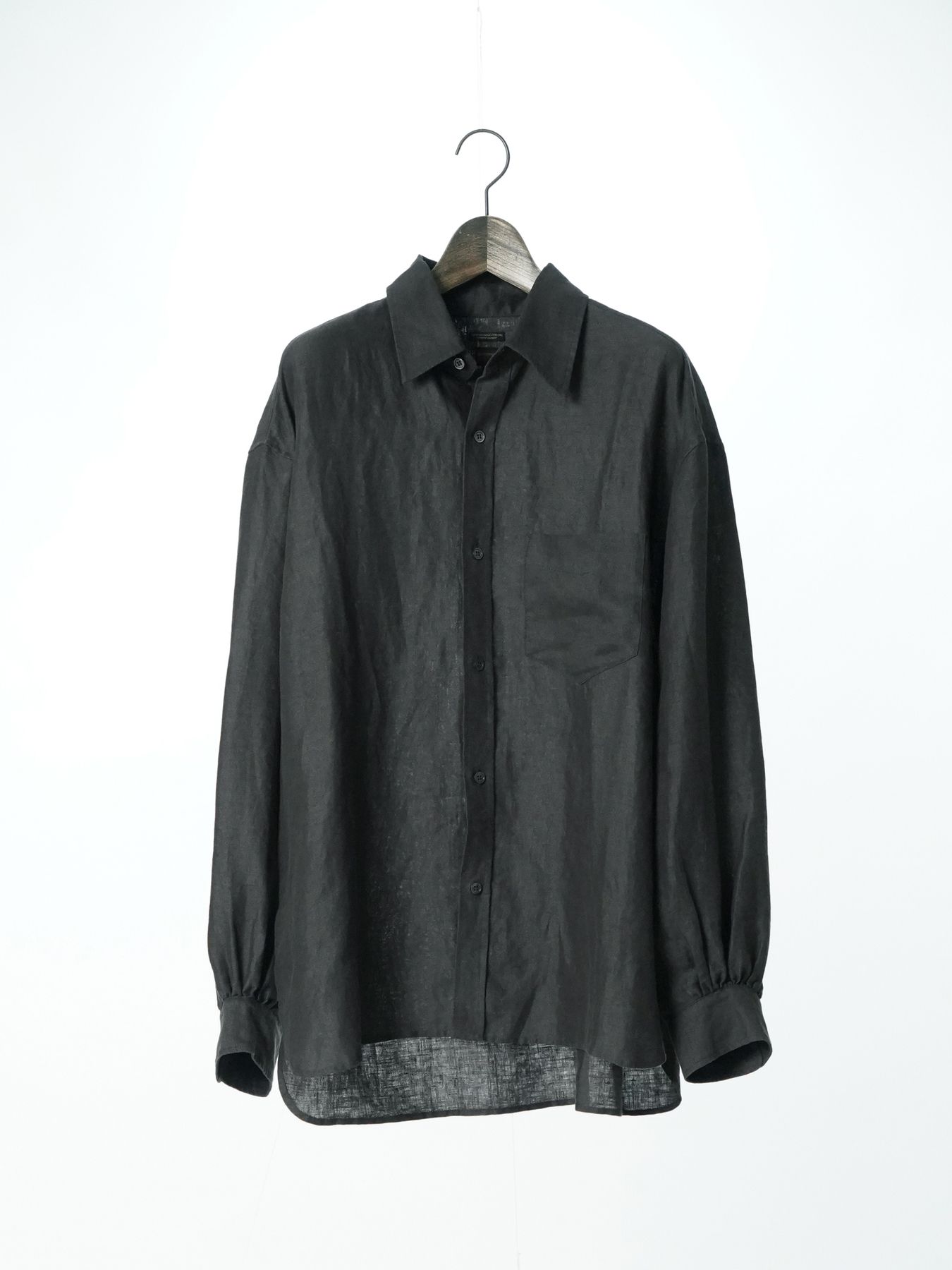 【予約品 2月1日(日) 締切】GATHERLINEN SHIRTS / リネンシャツ / チャコール