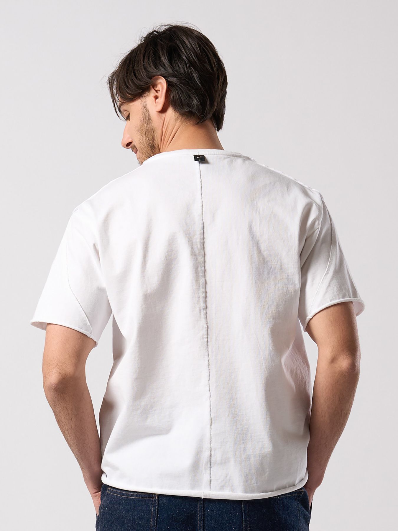 【予約品 4月19日(日) 18時締切】Ohta Design × wjk collaboration："relax" cut-off S/S / "relax" カットオフ ショートスリーブ / ホワイト